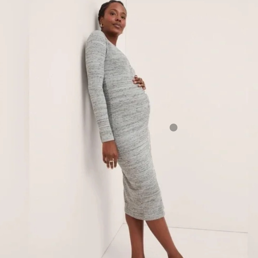 Hatch Harper Cardigan Maxi Dress, Gray Sz Sm